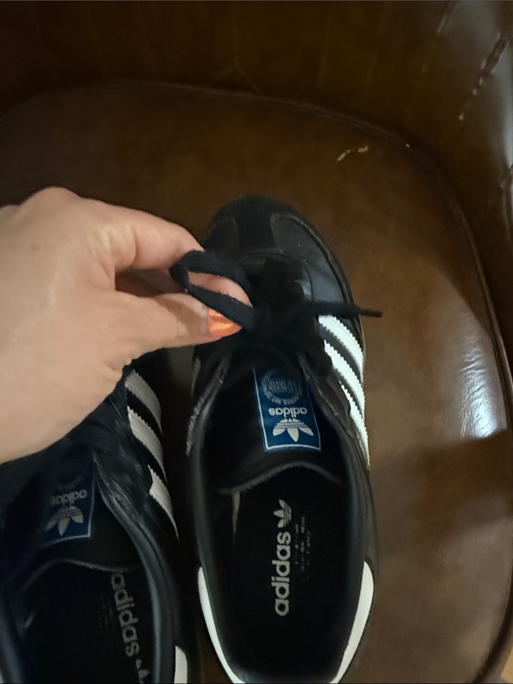 adidas Black and White Classic Low-Top Sneakers - Picture 4 of 6